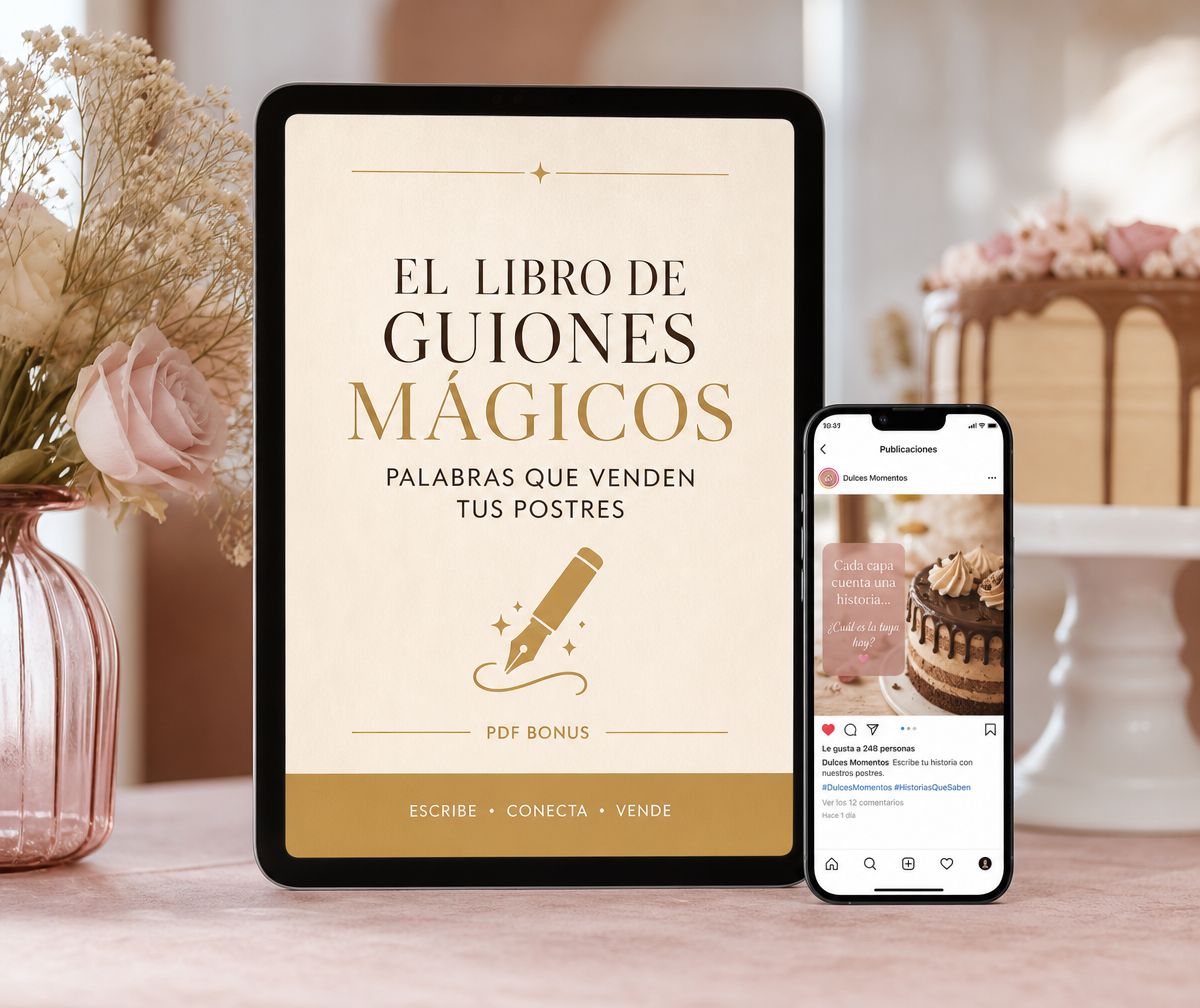El Libro de Guiones Mágicos: Palabras que Venden tus Postres